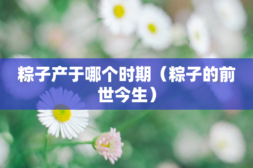 粽子产于哪个时期(粽子的前世今生) 粽子产于哪个时期(粽子的前世今生)