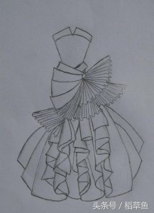 ​一步步分解教你画简笔画 只需几步就能画婚纱礼服圆你公主梦