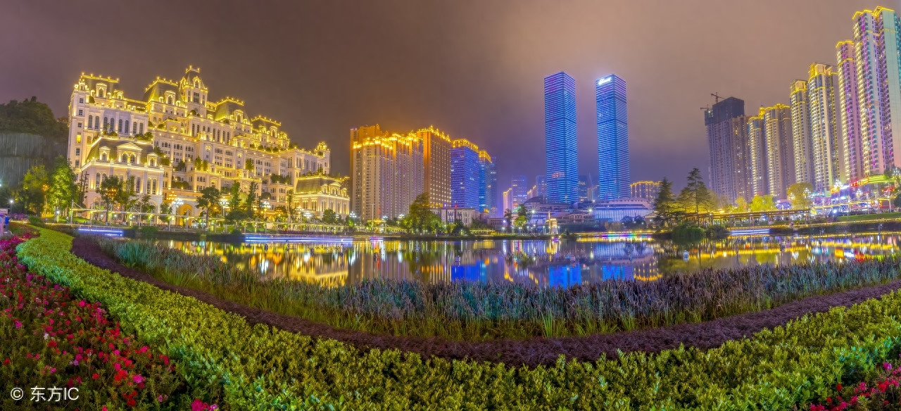贵阳有一座规模宏大的“白宫”,位于贵阳主城区,夜景太震撼