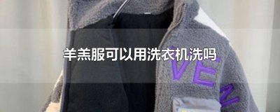 ​羊羔服可以用洗衣机洗吗