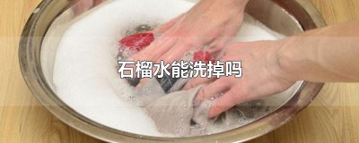 ​石榴水能洗掉吗