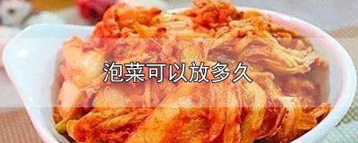 ​泡菜可以放多久