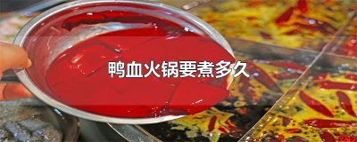 ​鸭血火锅要煮多久