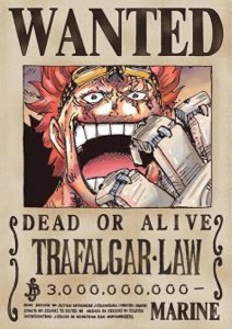 ​海贼王路飞、罗、基德三大新星被挂前所未有的30亿悬赏令